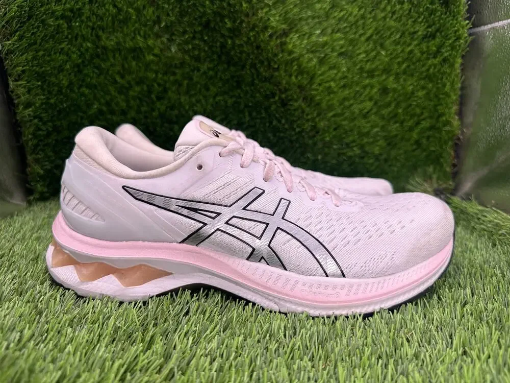 Asics Gel-Kayano 27 1012A649 Athletic Sneaker Womens 8.5 White Synthetic Running